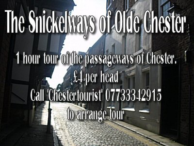 New tour from Chestertourist.com. The Snickelways of Olde Chester tour.